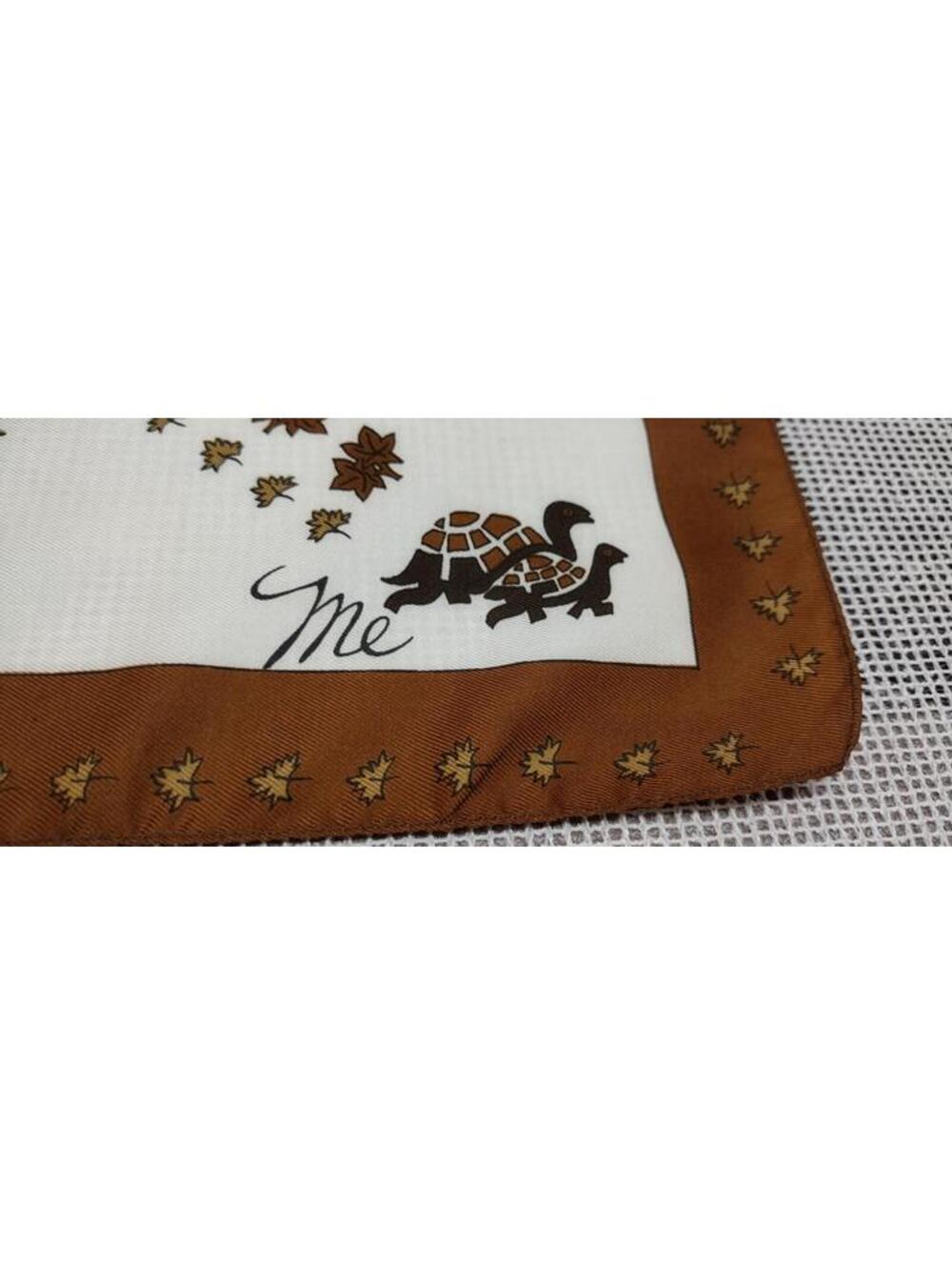 Vintage 70s Turtles Scarf Brown Turtle Me Scarf 1960s Mid Century Colors Acetate